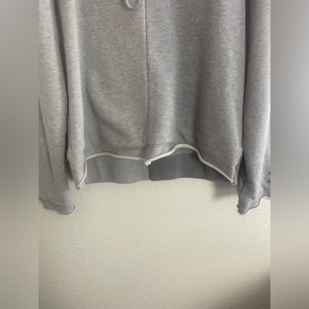 Golden Goose Distressed Gray Two-Tone Hoodie sweatshirt One of a Kind - Picture 7 of 11